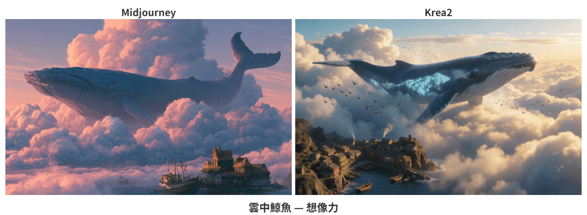 雲中鯨魚對比