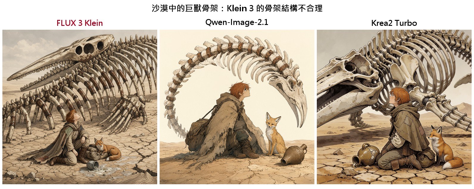 沙漠中的巨獸骨架:Klein 3 的骨架結構不合理