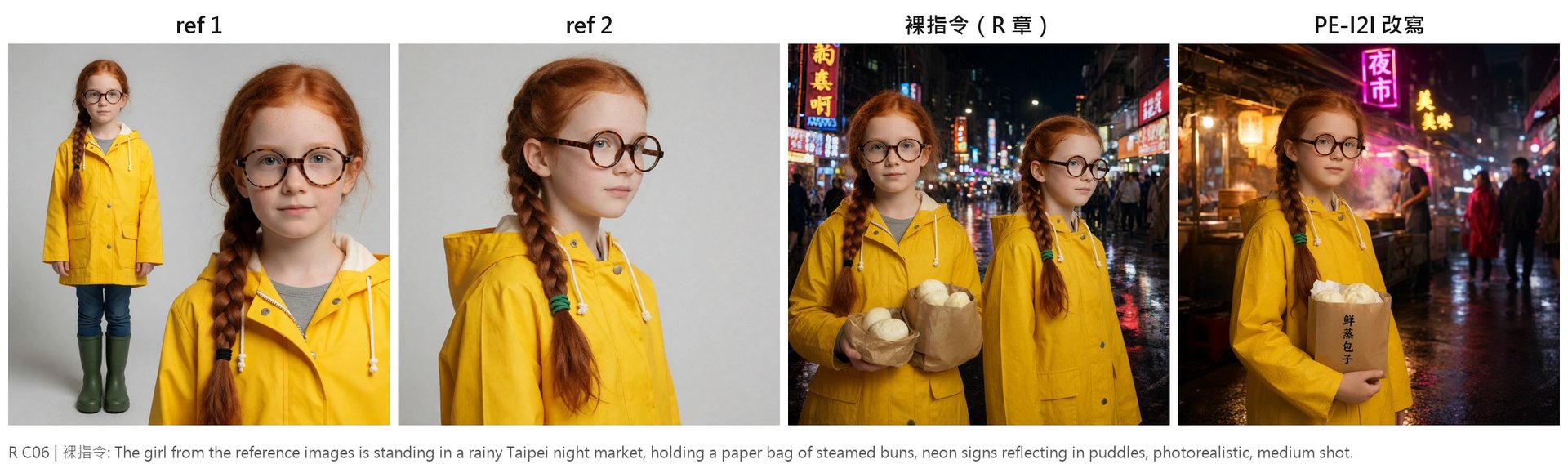 女孩夜市：照原指令有兩個女孩，改寫後只有一個