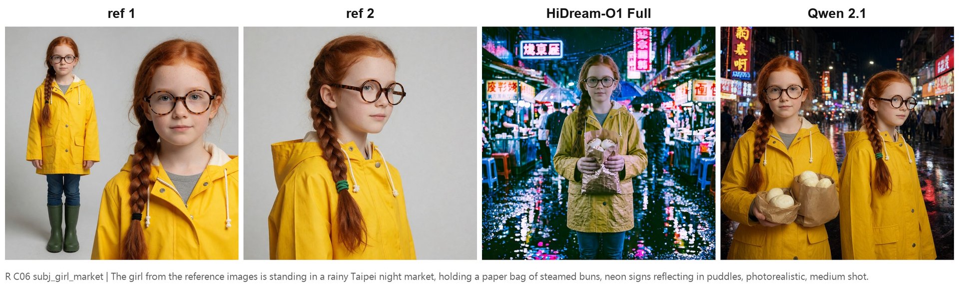 兩張參考圖合成:身份保住了,但畫了兩個女孩