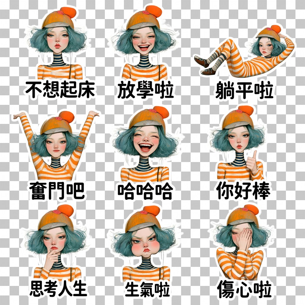 die-cut 寫法會帶出白色貼紙描邊