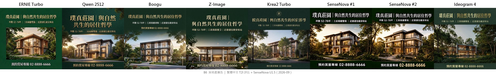 八模型房地產廣告對照:「廳」「衛」兩字的通關情況