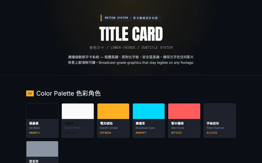 Title Card preview